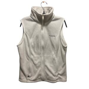 Columbia White Fleece Vest – Size Medium